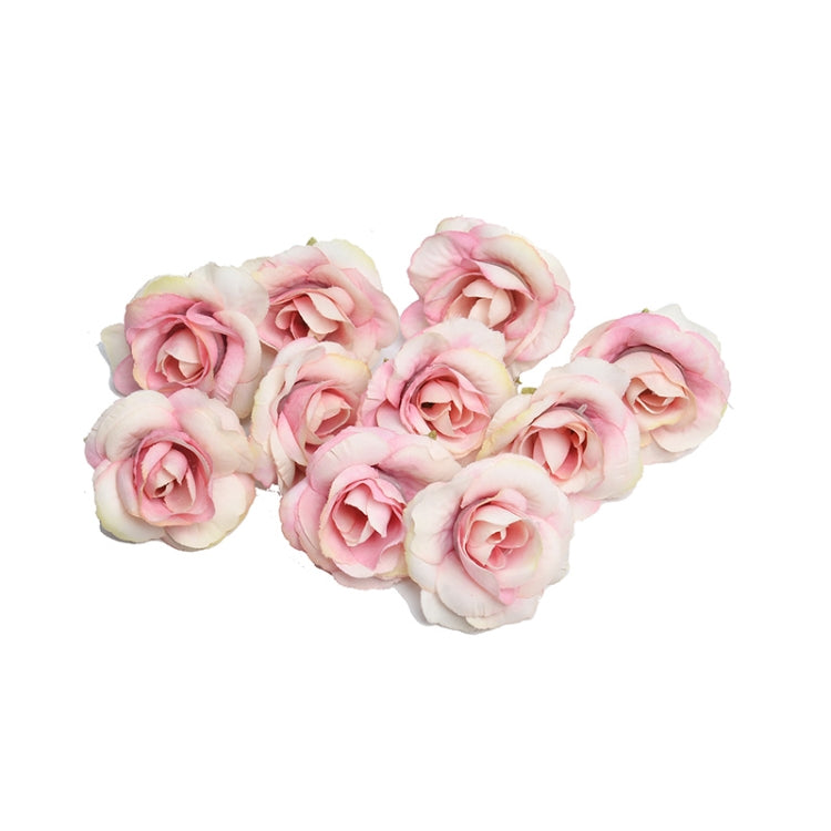 10 set di fiori artificiali di seta rosa da 4 cm per la decorazione domestica della festa nuziale