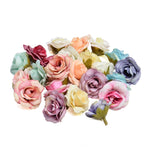 10 set di fiori artificiali di seta rosa da 4 cm per la decorazione domestica della festa nuziale