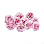 10 set di fiori artificiali di seta rosa da 4 cm per la decorazione domestica della festa nuziale