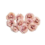 10 set di fiori artificiali di seta rosa da 4 cm per la decorazione domestica della festa nuziale