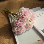 Bouquet di peonia di fiori artificiali a 5 teste di fiori finti per matrimoni e decorazioni domestiche