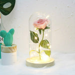 Simulazione Rose Luci Copertura in vetro Decorazioni Artigianato Regali di San Valentino