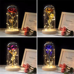Simulazione Rose Luci Copertura in vetro Decorazioni Artigianato Regali di San Valentino