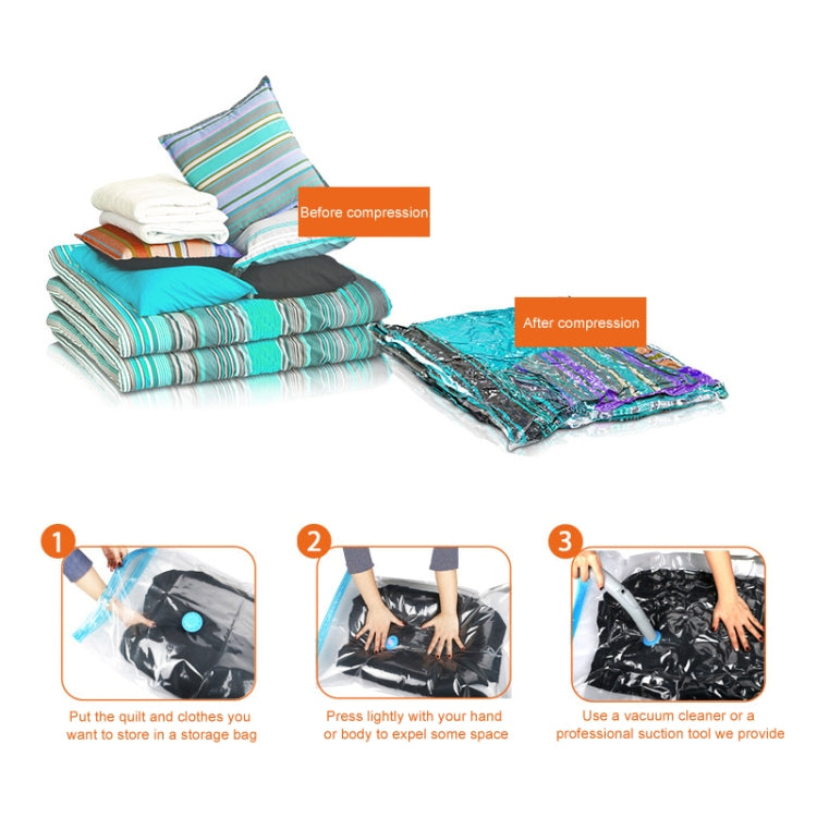 3 pezzi di sacchetti sottovuoto a caldo, organizer per riporre oggetti, con bordo trasparente, pieghevoli, con chiusura extra large, per risparmiare spazio, compressi, 3 PCS 40 x 60cm, 3 PCS 60 x 80cm, 3 PCS 70 x 100cm, 3 PCS  80 x 110cm