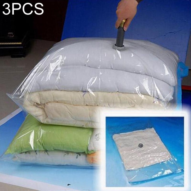 3 pezzi di sacchetti sottovuoto a caldo, organizer per riporre oggetti, con bordo trasparente, pieghevoli, con chiusura extra large, per risparmiare spazio, compressi, 3 PCS 40 x 60cm, 3 PCS 60 x 80cm, 3 PCS 70 x 100cm, 3 PCS  80 x 110cm
