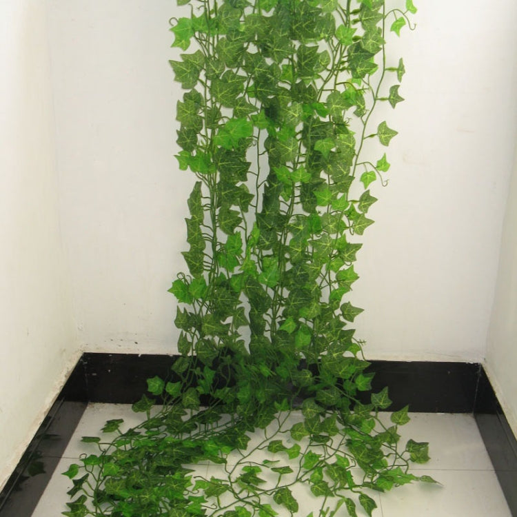 Ghirlanda edera artificiale 2,4 m foglie verdi decorativa