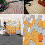 Stampo per pavimenti in plastica Stampo fantasia esagonale per pavimentazione da giardino ultraleggero fai-da-te, Paving Hexagonal Fancy Mould