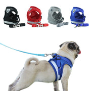 Guinzaglio regolabile per gilet riflettente in rete di poliestere per cani da compagnia, S, M, L, XL