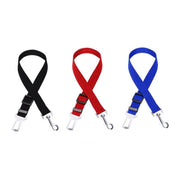 Cintura di sicurezza per cintura di sicurezza per auto per cani da compagnia con clip per guinzaglio in nylon da 2 pezzi, Black, Blue, Red