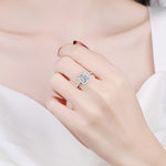 Regalo per feste di gioielli da sposa con anello in zircone d'argento di cristallo cubico di moda grande, 5, 6, 7, 8, 9, 10