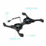Porta USB Mini Octopus Ventola per laptop Pieghevole dispositivo di raffreddamento