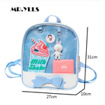 Zaino per bambini trasparente Borse con fiocco carino Mini zainetto