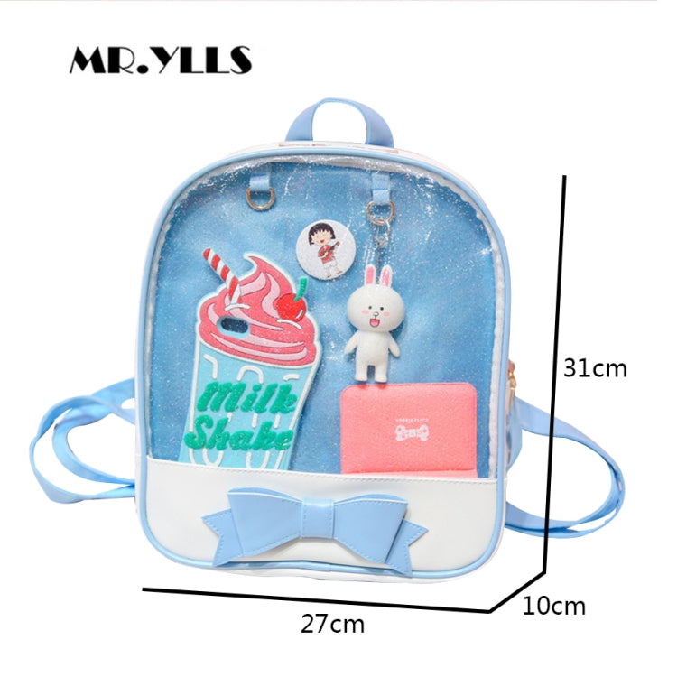 Zaino per bambini trasparente Borse con fiocco carino Mini zainetto