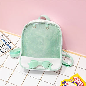 Zaino per bambini trasparente Borse con fiocco carino Mini zainetto