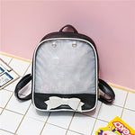 Zaino per bambini trasparente Borse con fiocco carino Mini zainetto