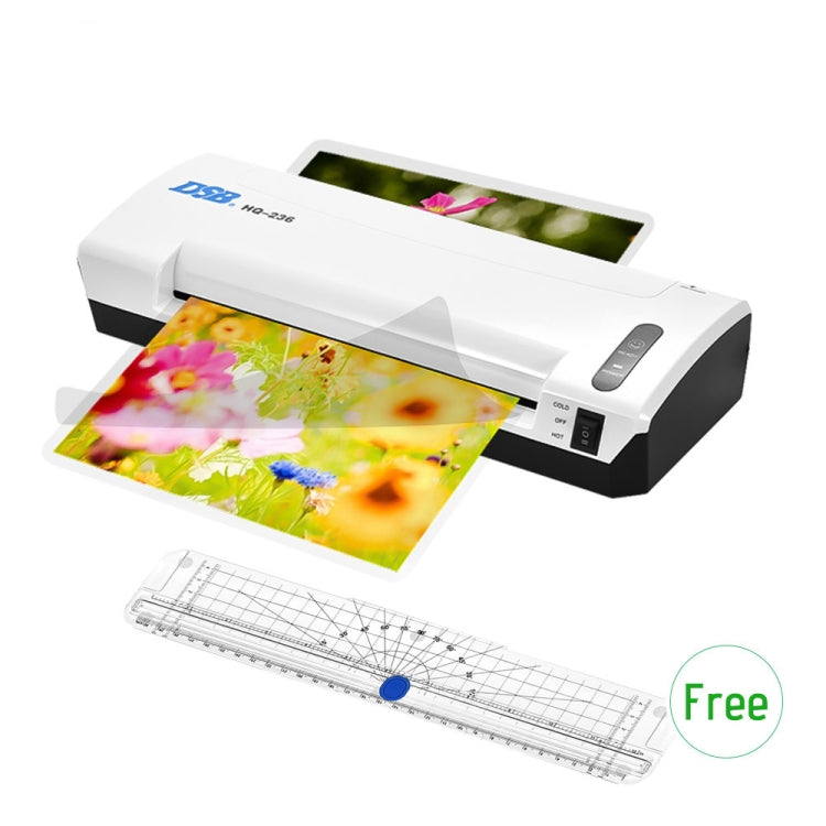 DSB HQ236 Laminatrice Laminatrice per file A4 Macchina per sigillare foto Macchina per laminazione a freddo termoplastica con taglierina per carta, HQ236