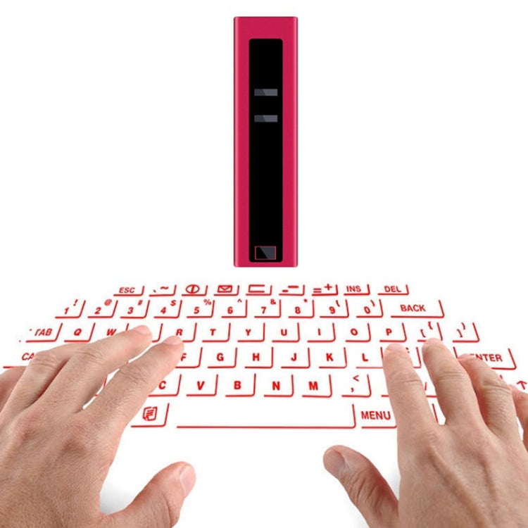 F2 Mouse e tastiera per proiezione laser virtuale con rossetto portatile, Red, Purple, Black, Silver, Rose Gold