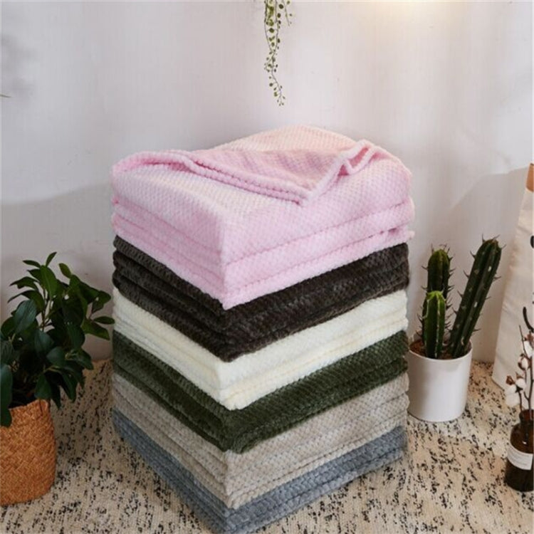 Addensare Maglia tinta unita Ananas Coperta di flanella Pile di corallo Aria condizionata Copridivano Lenzuola calde invernali Facile lavaggio Coperte in pelliccia sintetica, 100x150cm, 120x200cm, 150x200cm, 180x200cm
