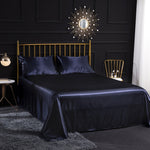 Set lenzuolo con angoli con federa in quattro pezzi di seta simulata Home Ice Silk, US-Full/UK-D:138x190x35cm, US-Queen/UK-K:153x203x35cm