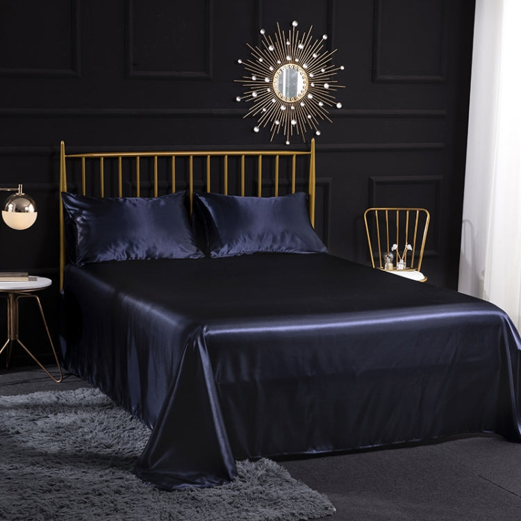 Set lenzuolo con angoli con federa in quattro pezzi di seta simulata Home Ice Silk, US-Full/UK-D:138x190x35cm, US-Queen/UK-K:153x203x35cm