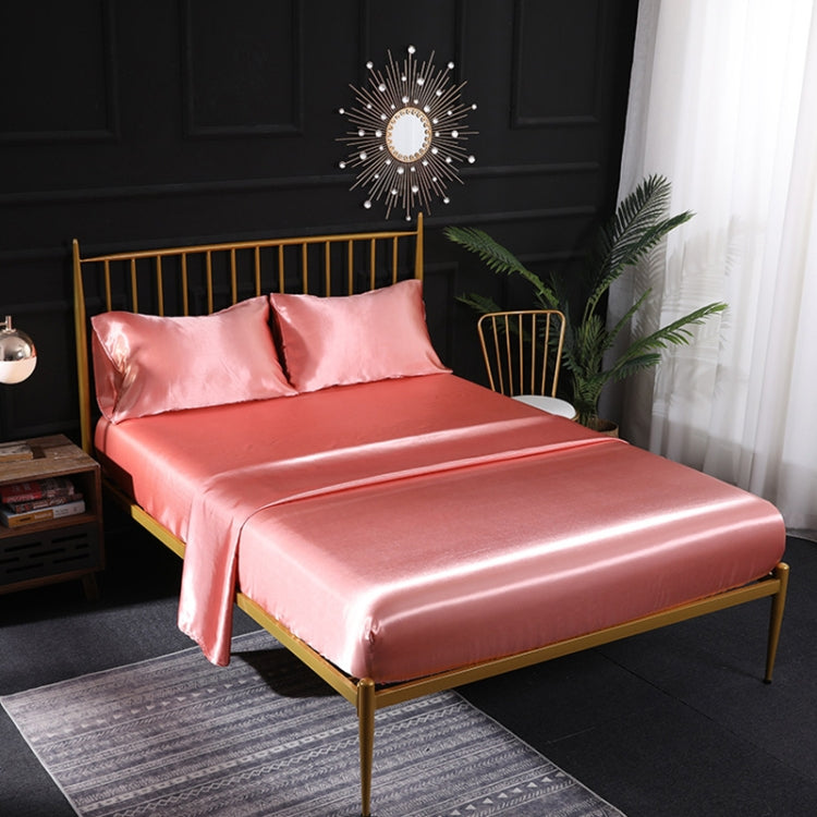 Set lenzuolo con angoli con federa in quattro pezzi di seta simulata Home Ice Silk, US-Full/UK-D:138x190x35cm, US-Queen/UK-K:153x203x35cm