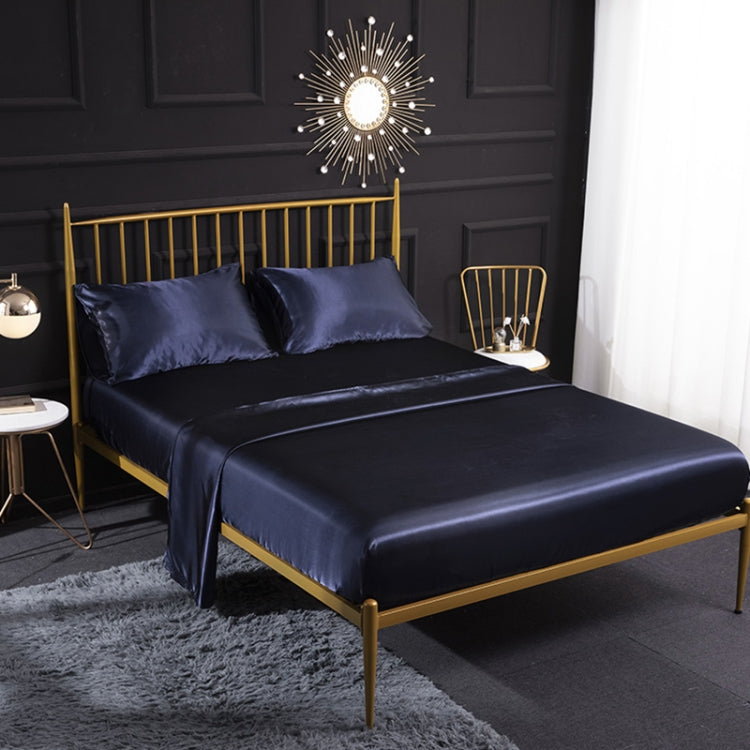 Set lenzuolo con angoli con federa in quattro pezzi di seta simulata Home Ice Silk, US-King:198x203x35cm, UK-SK:180x200x35cm, US-King: 198x203x35cm