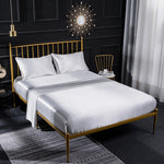 Set lenzuolo con angoli con federa in quattro pezzi di seta simulata Home Ice Silk, US-King:198x203x35cm, UK-SK:180x200x35cm, US-King: 198x203x35cm