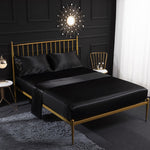 Set lenzuolo con angoli con federa in quattro pezzi di seta simulata Home Ice Silk, US-King:198x203x35cm, UK-SK:180x200x35cm, US-King: 198x203x35cm