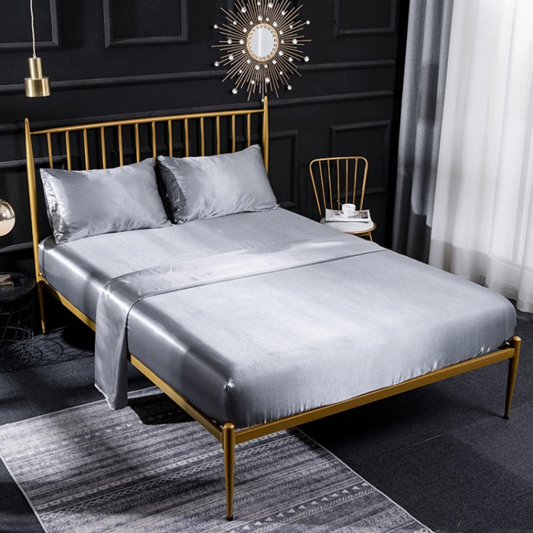 Set lenzuolo con angoli con federa in quattro pezzi di seta simulata Home Ice Silk, US-King:198x203x35cm, UK-SK:180x200x35cm, US-King: 198x203x35cm