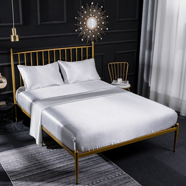 Set lenzuolo con angoli con federa in quattro pezzi di seta simulata Home Ice Silk, US-King:198x203x35cm, UK-SK:180x200x35cm, US-King: 198x203x35cm