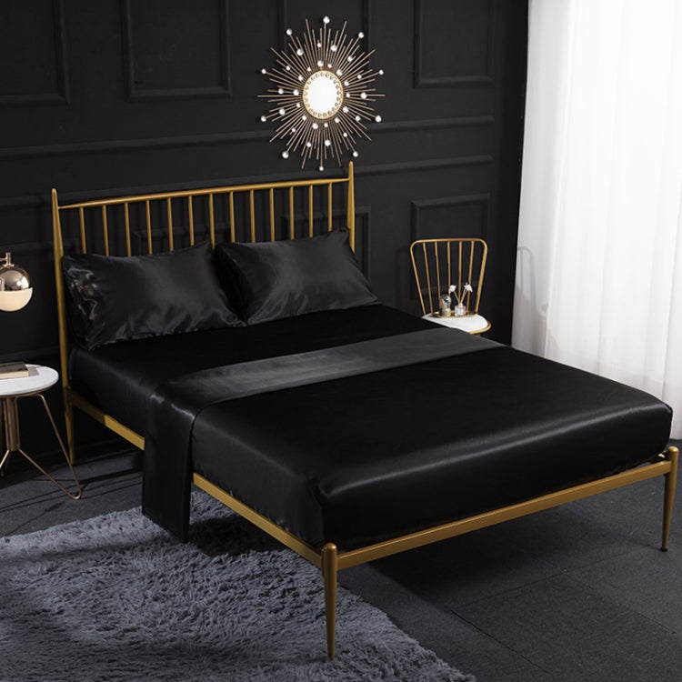 Set lenzuolo con angoli con federa in quattro pezzi di seta simulata Home Ice Silk, US-King:198x203x35cm, UK-SK:180x200x35cm, US-King: 198x203x35cm