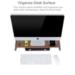 Supporto per monitor con piedini in metallo per stampante con display LCD iMac MacBook, organizer da tavolo per laptop Piattaforma robusta per risparmiare spazio