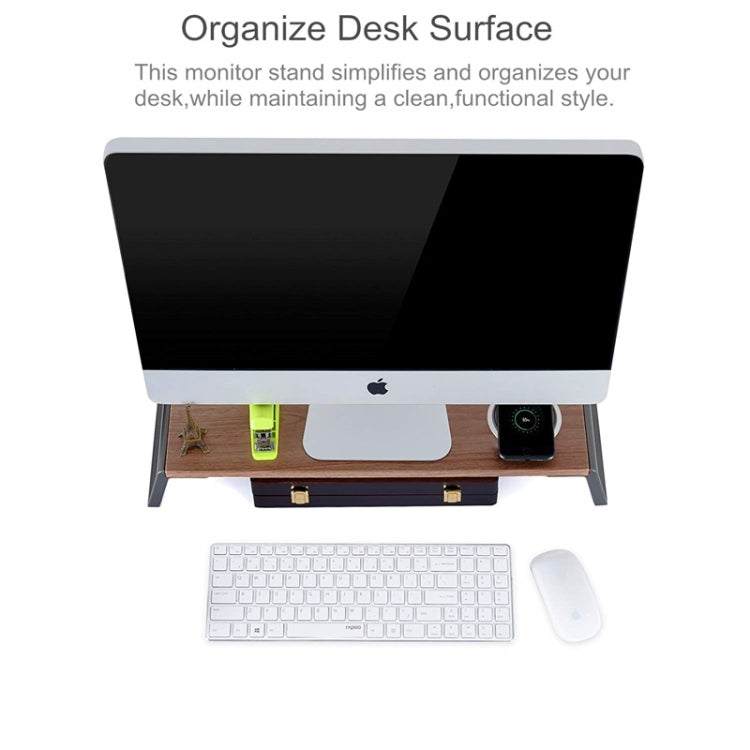 Supporto per monitor con piedini in metallo per stampante con display LCD iMac MacBook, organizer da tavolo per laptop Piattaforma robusta per risparmiare spazio