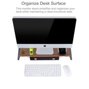 Supporto per monitor con piedini in metallo per stampante con display LCD iMac MacBook, organizer da tavolo per laptop Piattaforma robusta per risparmiare spazio