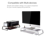 Supporto per monitor con piedini in metallo per stampante con display LCD iMac MacBook, organizer da tavolo per laptop Piattaforma robusta per risparmiare spazio