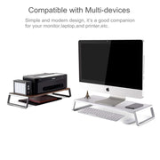 Supporto per monitor con piedini in metallo per stampante con display LCD iMac MacBook, organizer da tavolo per laptop Piattaforma robusta per risparmiare spazio