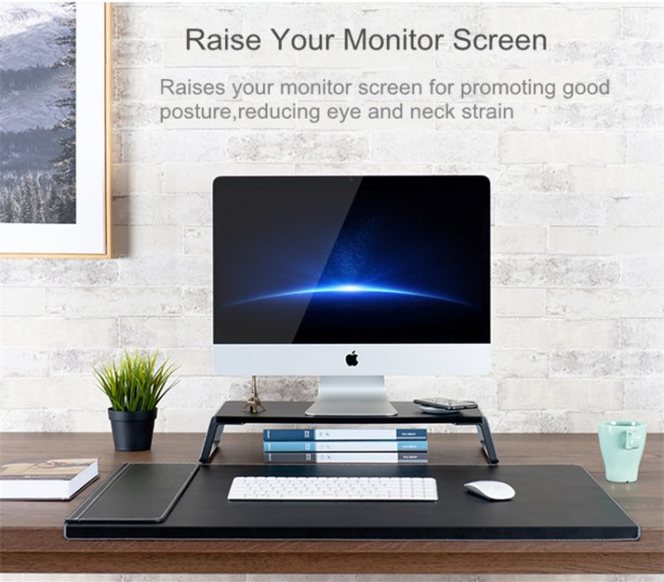 Supporto per monitor con piedini in metallo per stampante con display LCD iMac MacBook, organizer da tavolo per laptop Piattaforma robusta per risparmiare spazio