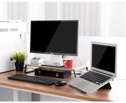 Supporto per monitor con piedini in metallo per stampante con display LCD iMac MacBook, organizer da tavolo per laptop Piattaforma robusta per risparmiare spazio