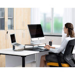 Supporto per monitor con piedini in metallo per stampante con display LCD iMac MacBook, organizer da tavolo per laptop Piattaforma robusta per risparmiare spazio