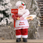 Decorazione natalizia in piedi con bambola di Babbo Natale, zaino natalizio, ornamenti per bambole da uomo anziano, Oil Lamp, Chevrolet, Chef, Gift