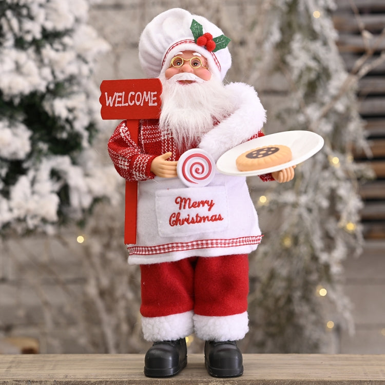 Decorazione natalizia in piedi con bambola di Babbo Natale, zaino natalizio, ornamenti per bambole da uomo anziano, Oil Lamp, Chevrolet, Chef, Gift