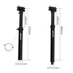ZOOM Reggisella per mountain bike con tubo sella idraulico per sollevamento idraulico controllato da filo, 30.9mm 375mm External Routing, 31.6mm 375mm External Routing, 30.9mm 400mm Internal Routing, 31.6mm 400mm Internal Routing