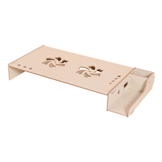 Organizer da scrivania con ripiano rialzato per monitor in legno, supporto per monitor per computer, con spazio per tastiera, TBD049404601A, TBD049404601B, TBD049404601C, TBD049404601D