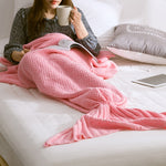 Coperta a coda di sirena per coperte lavorate a maglia super morbide per adulti, 90 X50cm, 140 X70cm, 180 X90cm