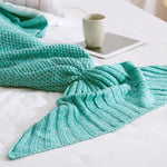 Coperta a coda di sirena per coperte lavorate a maglia super morbide per adulti, 90 X50cm, 140 X70cm, 180 X90cm