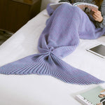 Coperta a coda di sirena per coperte lavorate a maglia super morbide per adulti, 90 X50cm, 140 X70cm, 180 X90cm