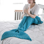 Coperta a coda di sirena per coperte lavorate a maglia super morbide per adulti, 90 X50cm, 140 X70cm, 180 X90cm