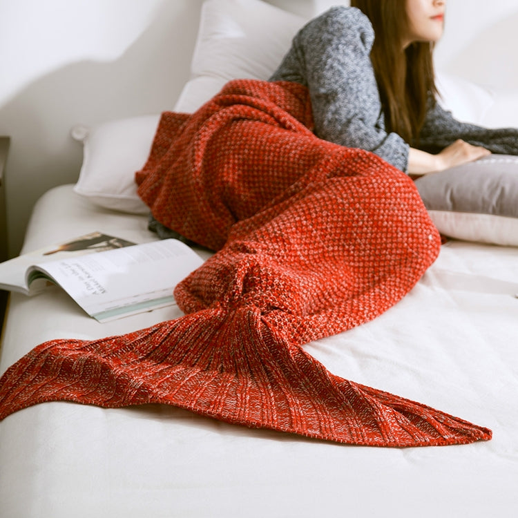 Coperta a coda di sirena per coperte lavorate a maglia super morbide per adulti, 90 X50cm, 140 X70cm, 180 X90cm