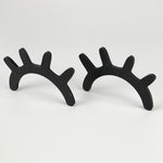 1 paio di adesivi murali per ciglia 3D in legno carini, adesivi murali per sfondo camera da letto