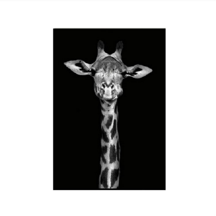 Semplice decorazione animale in bianco e nero pittura studio soggiorno divano sfondo dipinto murale senza cornice, 13X18cm, 20X25cm, 21X30cm, 30X40cm, 40X50cm, 40X60cm, 50X70cm